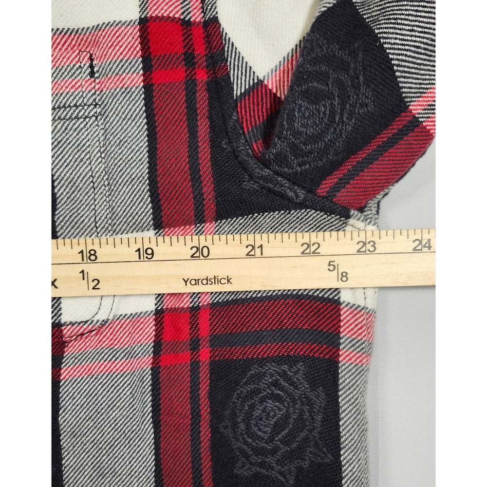 Vans Kyle Walker Rose Plaid Flannel Shirt Mens XL Red Black Button Skate 0031 - Picture 4 of 8